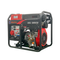 Groupe électrogène diesel 8 kW, double tension 220V/380V, 50/60Hz, monophasé, petit, industriel, extérieur, démarrage électrique, portable, pour situations d'urgence