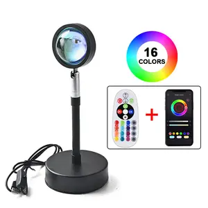 Amazom Offre Spéciale LED lampe de coucher de soleil 16 couleurs RVB APP avec télécommande UFO arc-en-ciel veilleuse LED lumière de coucher de soleil