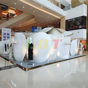 Libit Fiberglass Decorations Abstract Modern Indoor Exhibition Booth With <b>Led</b> Lighting Pre Assembled Freestanding - Product Image 3