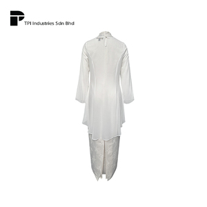 Collection haut de gamme, robe maxi élégante blanche, mode musulmane modeste, robe à manches longues pour femmes, tenue de bureau quotidienne - Product Image 2