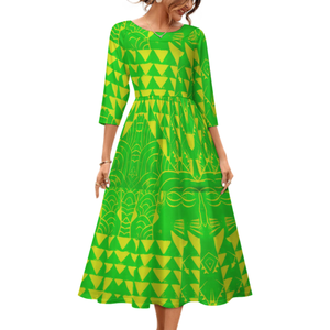 2023 Sommer Pazifische Inselkunst Maßgeschneidertes Kleid Große Größen Plus Size 7XL Damen Luxus-Design Partykleid - Product Image 3