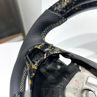 Volant de course en fibre de carbone forgée dorée modèle King pour BMW 2006-2013 E90 E91 E92 M3 Coupé - Amélioration de l'intérieur