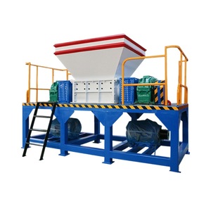 Trituradora de doble eje para reciclaje de chatarra, metal, aluminio, plástico y madera, de uso industrial multifuncional. - Product Image 1