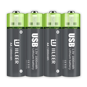 แบตเตอรี่ลิเธียมชาร์จไฟได้หลากหลายแบบ USB โลโก้กำหนดเอง1500mWh แบตเตอรี่ลิเธียมความจุขนาดใหญ่1.5V ชาร์จเร็ว - Product Image 1