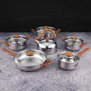 Non Stick 12 Pieces Cooking <strong>Pot</strong> <strong>Set</strong> Multi-function Stainless Steel Cookware <strong>Set</strong> - Product Image 2