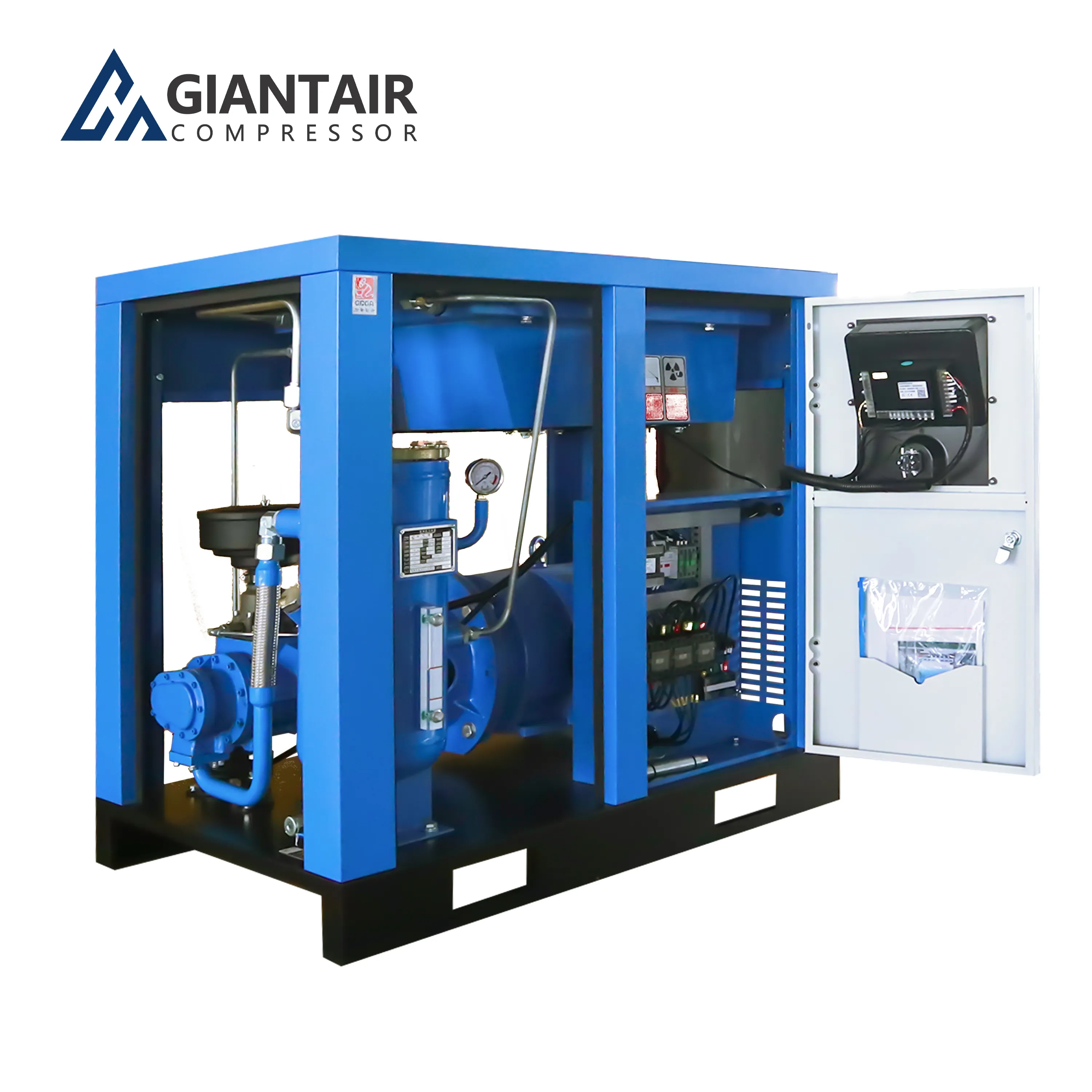 GiantAir ที่ขายดีที่สุดผลิตในประเทศจีน 30hp เครื่องอัดอากาศอุตสาหกรรมแบบสกรูคอมเพรสเซอร์ de aire 22kw เครื่องอัดอากาศแบบสกรู