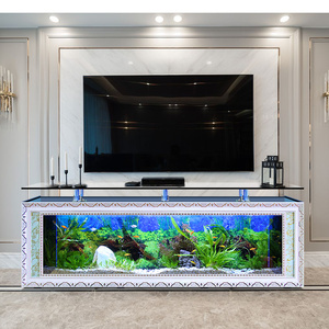 Cubo de Vidro Transparente Personalizado e Ecológico com Iluminação LED para Exibição em Mesa de Sala de Estar, Suporte para TV, Aquário - Product Image 4