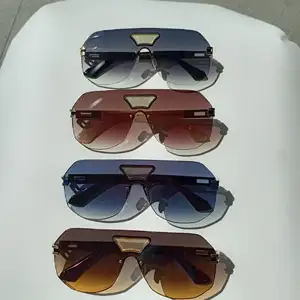 Солнцезащитные очки поляризационные, без оправы, итальянский дизайн, изготовленные в Китае