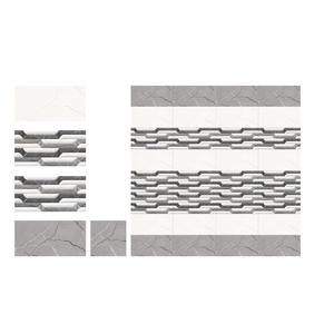 Carreaux muraux brillants gris et crème pour salle de bain et cuisine 30x60cm - Product Image 6
