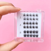 Cils en grappes segmentées, kit de voyage, longueurs mixtes - Faux cils légers et réutilisables pour une beauté nomade, longueurs mixtes