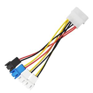 <span class=keywords><strong>Hub</strong></span> de ventilateur à contrôle de tension 4 ports <span class=keywords><strong>Molex</strong></span> 4 broches vers 4x 3/4 broches avec interrupteur manuel à 3 vitesses (5V/7V/12V) pour le refroidissement du PC - Product Image 1