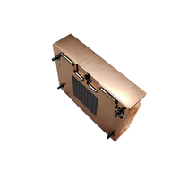 Dissipateur thermique passif pour serveur 1U avec ailettes en cuivre, refroidisseur de processeur pour AM4 AM5 SP3, refroidissement par air 200W, chambre à vapeur avec caloduc