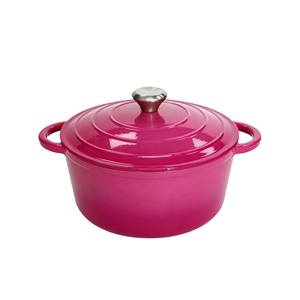 หม้อเหล็กหล่อเคลือบอีนาเมลพร้อมฝาปิดแบบ Self-Basting สีฟ้าไล่เฉดสี เหมาะสำหรับร้านอาหาร ใช้กับเครื่องล้างจานและเตาอบได้ - Product Image 5