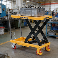 Table élévatrice manuelle JIALITE PT150A 150 kg, plateforme de levage à ciseaux hydraulique, hauteur 720 mm, chariot de manutention métallique pour usine
