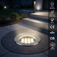 Projecteur LED encastré robuste IP67 24V en acier inoxydable, éclairage latéral pour allée, jardin et aménagement paysager
