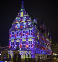 HaoMing WU10 Hochlumen 4K Laser UST Projektor Elektronische Linse 3D Beamer Outdoor-Kino Gebäudemapping DLP-Projektor