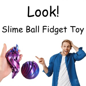 <b>Slime</b> Ball Fidget Toy 3D Printed Stress Relief Deformation Ball For Kids Ages 8 13 Unisex Plastic Material - Product Image 5