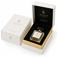Boîte cadeau cosmétique magnétique haut de gamme en carton écologique personnalisée avec doublure en éponge pour crème pour le visage, crème pour les yeux, emballage de parfum noir