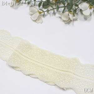ขายส่งริบบิ้นแต่งขอบลูกไม้ลายดอกไม้หลากหลายสี ขนาด 6 ซม. สำหรับเสื้อผ้าชุดชั้นใน <span class=keywords><strong>สี</strong></span>น้ำตาล ชมพู เบจ แบบยืดหยุ่น ลวดลายคลื่น รับสั่งทำ - Product Image 4