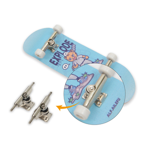 Mainan Skateboard Mini dewasa Rocker ganda kayu Maple kosong ringan pemasok kustom portabel - Product Image 6