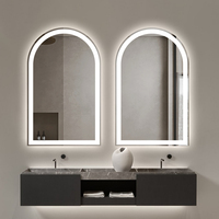 Miroir de salle de bain LED mural avec commande tactile, anti-buée, miroir intelligent pour la maison, l'hôtel et la salle de bain