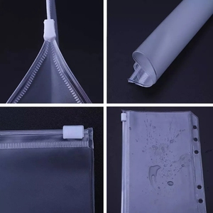 <span class=keywords><strong>Classeur</strong></span> A6 économique 6 trous en <span class=keywords><strong>plastique</strong></span> poche transparente <span class=keywords><strong>pochette</strong></span> à fermeture éclair mini <span class=keywords><strong>classeur</strong></span> à anneaux en PVC - Product Image 3