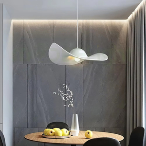 <span class=keywords><strong>Cappello</strong></span> moderno minimalista luce del ciondolo <span class=keywords><strong>lampadario</strong></span> bianco ondulato appeso contemporaneo <span class=keywords><strong>per</strong></span> sala da pranzo soggiorno camera da letto - Product Image 3
