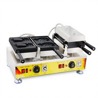 Machine à gâteaux d'ananas double face en acier inoxydable 220V, chauffage électrique, contrôle de la température, 4 gâteaux par lot, directement de l'usine, facile à utiliser