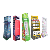 Kardus daur ulang kustom untuk Display papan pasak gantung Pop dan rak kait dengan kait pasak untuk promosi