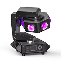 Luz de cabeza móvil LED de 6 ojos con rotación infinita, efecto beam wash, control DMX512, estroboscópico de 0-20Hz para escenarios, discotecas y creación de ambiente