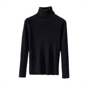 Women <b>Turtleneck</b> Knit <b>Sweater</b> Ribbed Pullover Long Sleeve Casual for Autumn Winter - Product Image 3