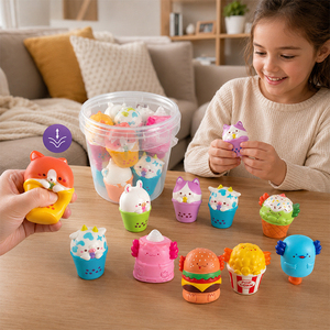 Vente en gros TOYSRUNNER Squishies en PU, assortiment de motifs de dessins animés, doux, à remontée lente, jouets sensoriels anti-stress, cadeaux de fête, récompenses pour la salle de classe - Product Image 5