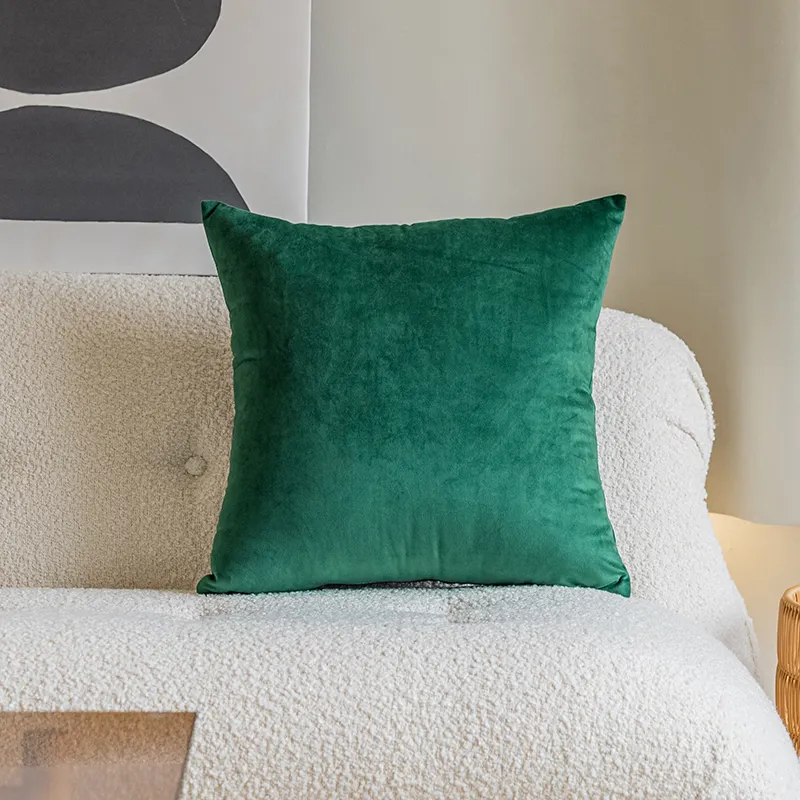 Innermor Velvet Solid Color Pillow Case Decor Sofa Throw Pillow Case Room Decorative Wholesale Cushion Cover