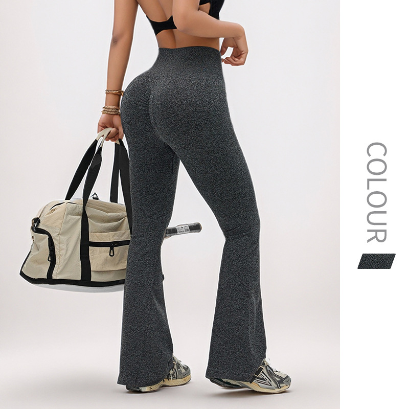New High Waist Tummy Control Butt Lift Flared Full Length Wrinkle-Resistant Yoga Pants Women Casual Wide Leg Color Blocking