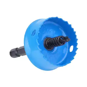 14mm-210mm Bi-metal Hole Saw Cutter Core Drill Bit With Arbor Mandrel For Metal Drywall Plaster Woodboard