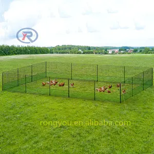 Filet de poulet tissé traité aux UV de clôture de ferme non électrique temporaire de nouvelle conception/maille de filet de poulet en plastique vert de 50m