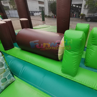 Aire de jeux gonflable Jungle Commerciale pour Enfants, Combo Toboggan et Château Gonflable, Parc d'Attractions, Ville de Jeux pour Tout-petits, Capacité 300KG