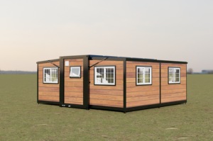 Casa Contenedor Prefabricada con Marco <span class=keywords><strong>de</strong></span> Acero y Puerta <span class=keywords><strong>de</strong></span> Aluminio con Doble Acristalamiento, Casas Prefabricadas Móviles para Obras <span class=keywords><strong>de</strong></span> Construcción - Product Image 3