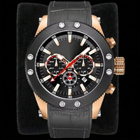 Montre à quartz pour homme de luxe en acier inoxydable de haute qualité, bleue, étanche, chronographe, vente en gros de montres pour homme