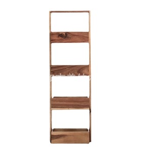 Acacia Wood Multi Layer Storage <b>Rack</b> 4 Tier Standing Bathroom Flower Pot Holder Solid Wood Organizer - Product Image 2