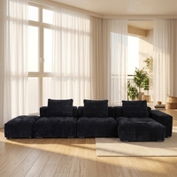 VANBOW Modulares L-förmiges Cloud-Ecksofa Konvertierbares Knochenloses Sofa für Wohnzimmer