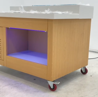 Réfrigérateur de station de condiments pour fondue à refroidissement direct en acier inoxydable, vitrine de sauce à tremper Malatang pour usage commercial