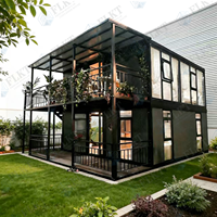 Maison préfabriquée FLKT de luxe à toit plat, extensible, à double aile, pliable, à montage rapide, isolée, en acier léger