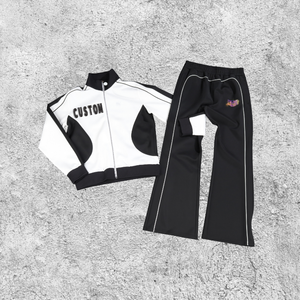 100% algodón Terry sudaderas pulóver ropa de calle de alta calidad con capucha y pantalones de chándal conjunto para hombres patrón impreso chándales - Product Image 5