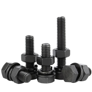 Tornillo DIN931 M6 Negro, Tuerca y <span class=keywords><strong>Perno</strong></span> <span class=keywords><strong>M10</strong></span>, Tornillos Hexagonales M14, Tuerca, Herrajes de Construcción de Plástico, Sistema de Medición Métrico - Product Image 2
