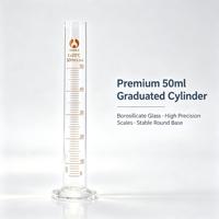 Cylindre gradué en verre en gros, cylindre gradué en verre résistant à la chaleur 5ml 10ml 50ml 100ml 500ml 1000ml 2000ml