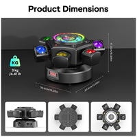 Projecteur LED mobile 100W à six bras, lumière de scène RGBW, lumière disco, DJ Party, DMX512, télécommande pour DJ, bar, fête, mariage
