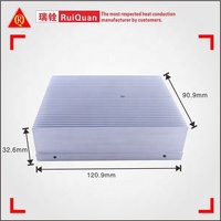 Disipador de calor de aluminio Refrigeración Radiador de óxido negro Computadora Chip LED Cargador de energía Amplificador de enrutador 4,72 ''x 2,72'' x 1,06 ''Pulgadas