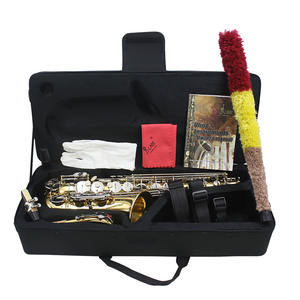 <span class=keywords><strong>SLADE</strong></span> Eb Saxophone <span class=keywords><strong>Alto</strong></span> Or Argent E Plat Tonalité Saxophone Corps En Laiton Sculpté Blanc Shell Bouton <span class=keywords><strong>Sax</strong></span> avec Étui Sangle Gants - Product Image 2