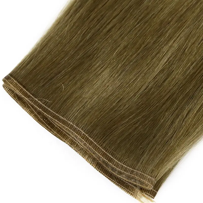 Best Selling Flat Weft Double Drawn Russian Cuticle Aligned Flat Hair Weft Remy Hair Extensions